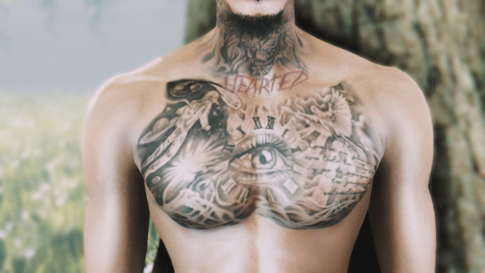 Blade.Ink "Outter Space Chest Tattoo"