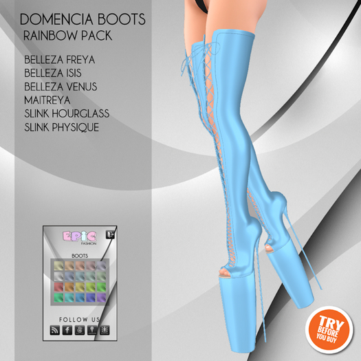 [EPIC] Domencia Boots RAINBOW (ADD ME)