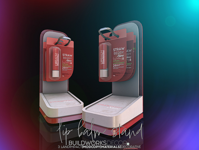buildworksdecor ~ Lip Balm Strawberry / Boxed