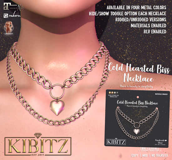 Kibitz - Cold hearted biss necklace - onyx