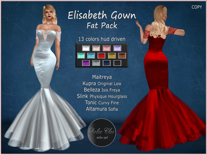 ELISABETH GOWN - FAT PACK [DEMO]