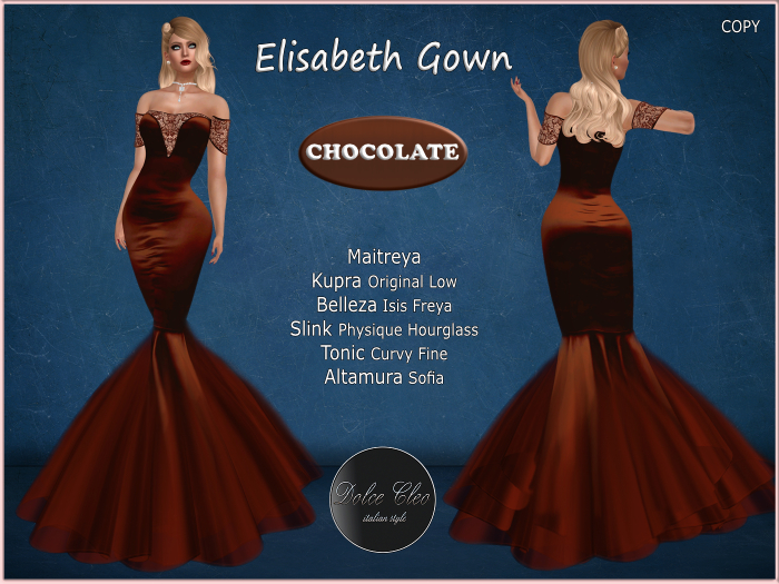 ELISABETH GOWN - CHOCOLATE 