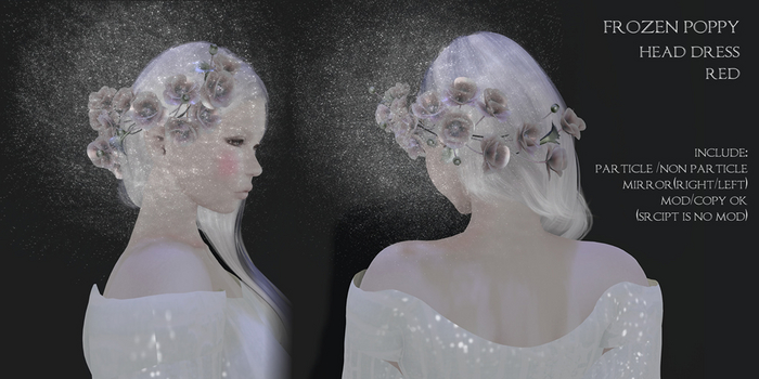 *N*Frozen Poppy head dress Red
