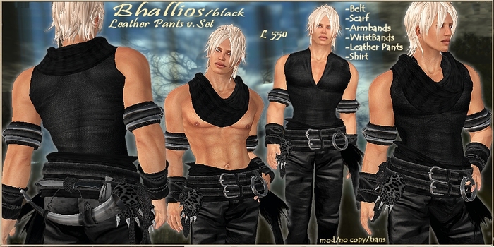 FM Set Bhallios -Leather Pants v. vs/black