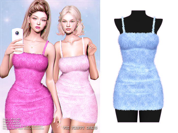 [VOZ] Fluffy Dress (Blue)