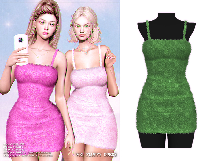 [VOZ] Fluffy Dress (Olive)