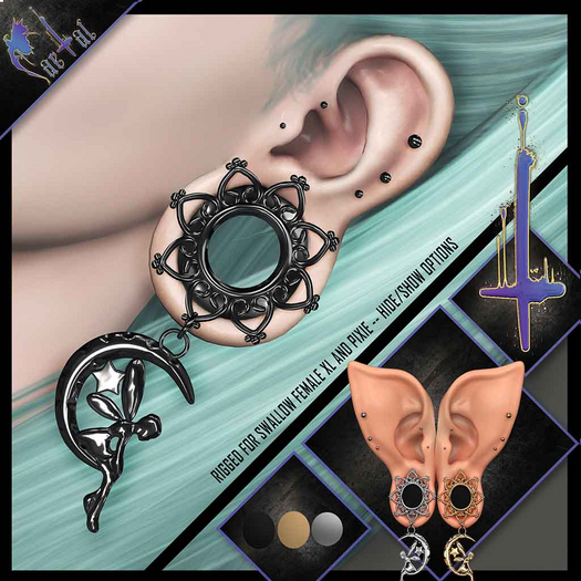 FaeTal - Ear 10 - Swallow Pixie & XL Female