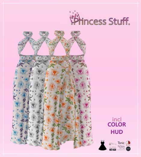 .Princess Stuff. [Summer Wrap Dress] SOFT ROSES