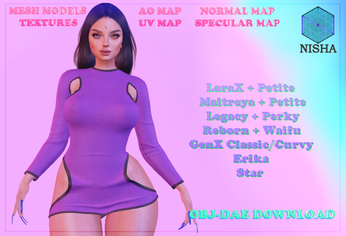 Nisha - Rue dress full perm mesh Download