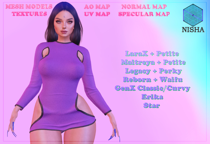Nisha - Rue dress full perm mesh