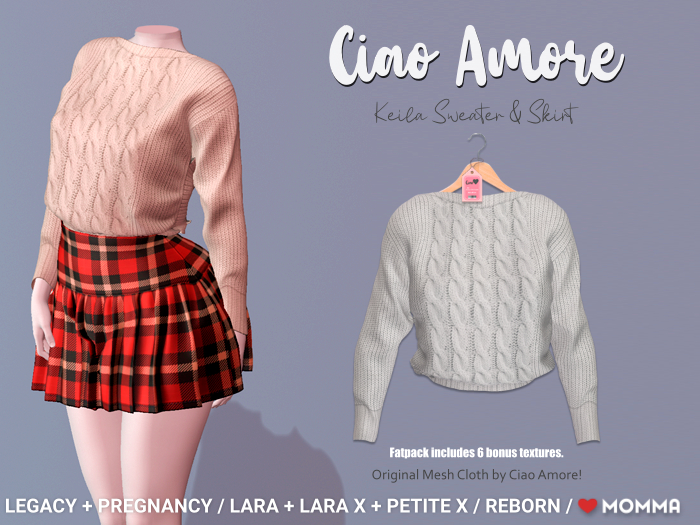 Ciao Amore! - Keila Sweater (f) Grey