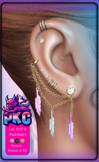 *PKC* LeL EVO X Feathers Earrings