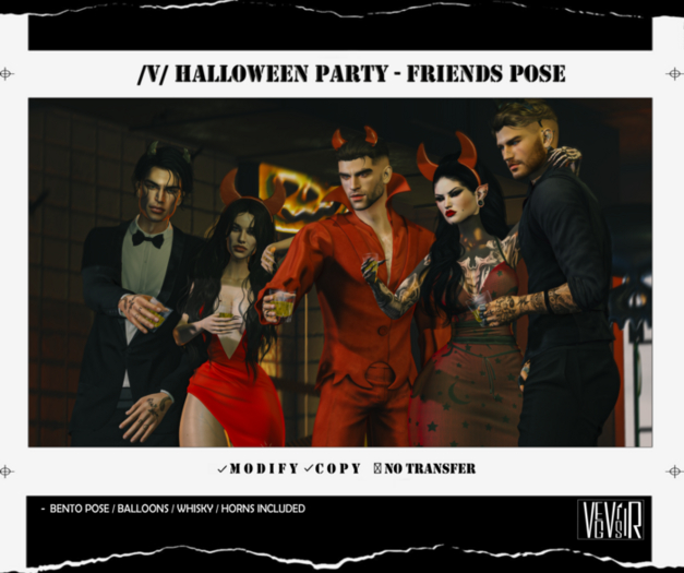 /V/ Halloween Party - Friends Pose
