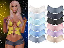 Adria Booty Shorts 2.0 [Denim Pack] - Maitreya Lara • LaraX • Petite • PetiteX • Legacy • Reborn Clothing
