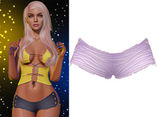 Adria Booty Shorts 2.0 [Purple Denim] - Maitreya Lara • LaraX • Petite • PetiteX • Legacy • Reborn Clothing
