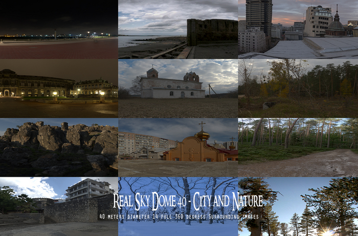 Mesh Entity: Real Sky Dome (40mts) City & Nature