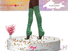 YOURMOM /\ - Angel Thigh High Heels ' Mute Green