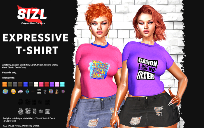 SIZL EXPRESSIVE TEE -PEACH  [UNPACK]