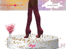 YOURMOM /\ - Angel Thigh High Heels ' Mute Cherry