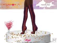 YOURMOM /\ - Angel Thigh High Heels ' Metallic Red