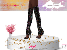 YOURMOM /\ - Angel Thigh High Heels ' Black Unicorn