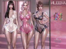 ❤️, Mileena Sheer Lace Teddy Lingerie, Romper, 70+ Colors,Plus FX Hud