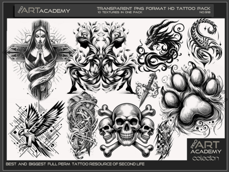 Second Life Marketplace - @PAA - Tattoo Texture Pack 918