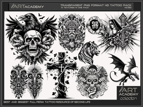 Second Life Marketplace - @PAA - Tattoo Texture Pack 951