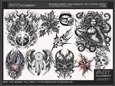 Second Life Marketplace - @PAA - Tattoo Texture Pack 988
