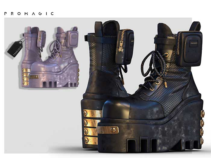 PROMAGIC Vighna Boots-vte Shades of magenta African Violet