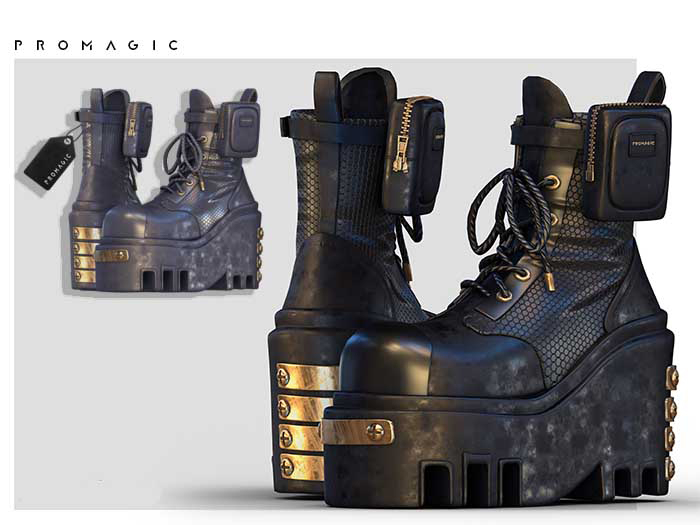 PROMAGIC Vighna Boots-Taupe grey