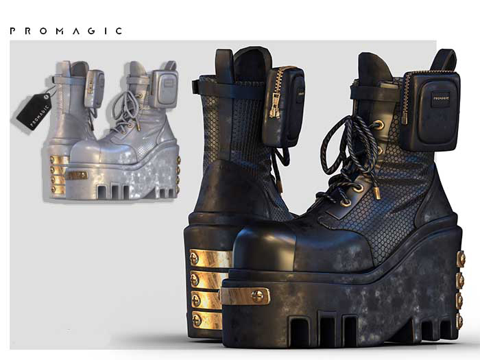PROMAGIC Vighna Boots-Smokey White