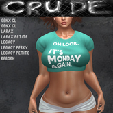 Monday Again Women's Crop Top (WTS) <Wear Me>