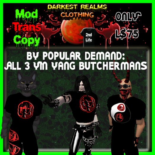 DRC - Butcherman Shirt Set 1 - 3 Yin-Yangs (Pack) (Pyro)