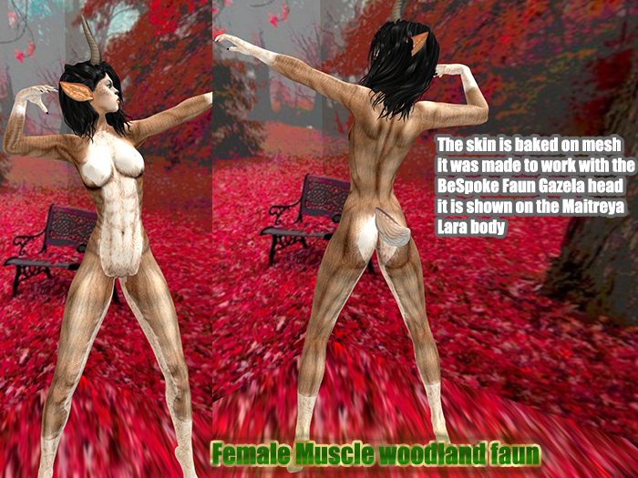 DEMO-Female muscle woodland faun skin