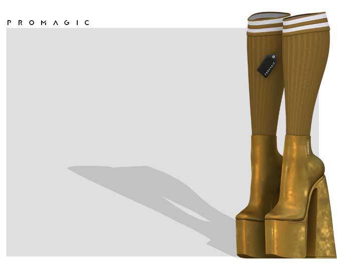 PROMAGIC Riti Boots-Satin sheen gold