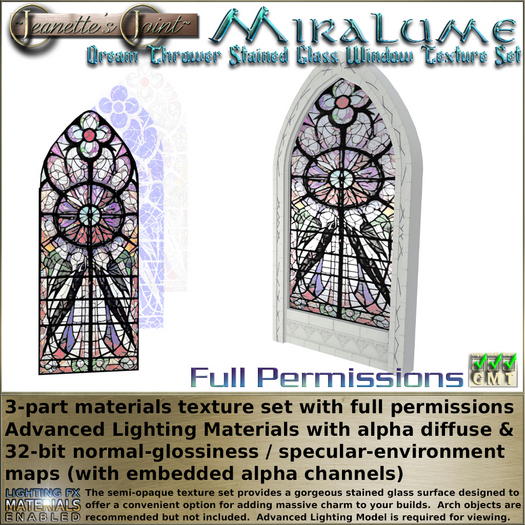~JJ~ Miralume Dream Thrower Stained Glass Texture Set