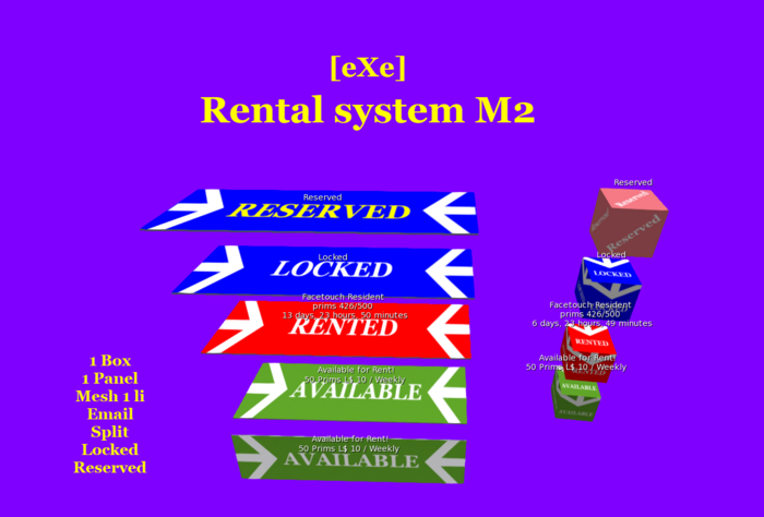 [eXe] Rental System Box (M2) RentBox for Rent Rental Rentals