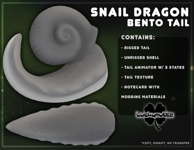 [LUCKYMUTTZ] Snail Dragon Tail 
