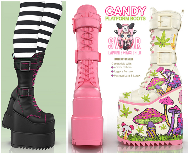 Platform Boots -  Candy  