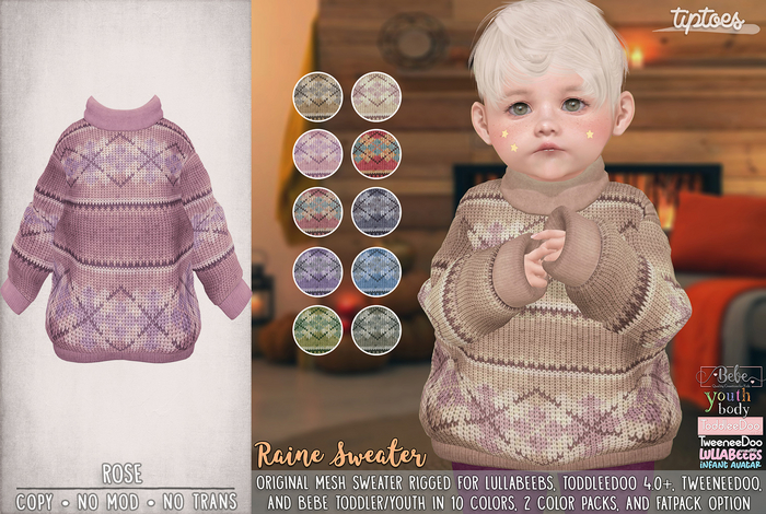 . tiptoes - Raine Sweater - Rose