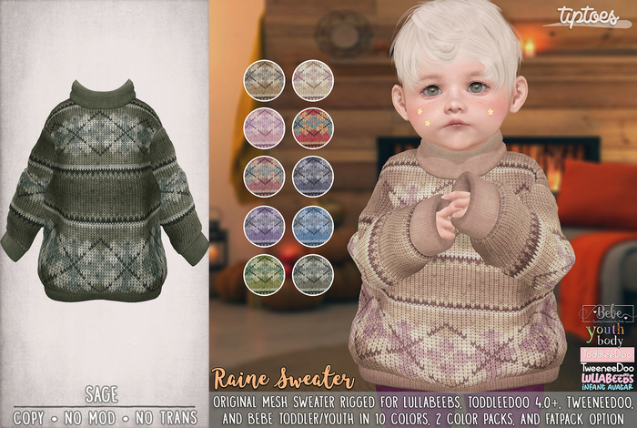 . tiptoes - Raine Sweater - Sage