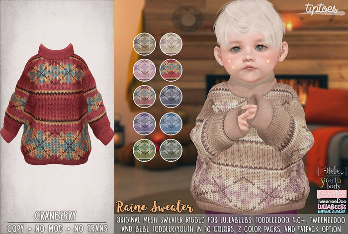 . tiptoes - Raine Sweater - Cranberry
