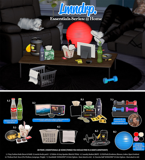 lmndrp. - essentials set- WHITE tablet + speaker - decor