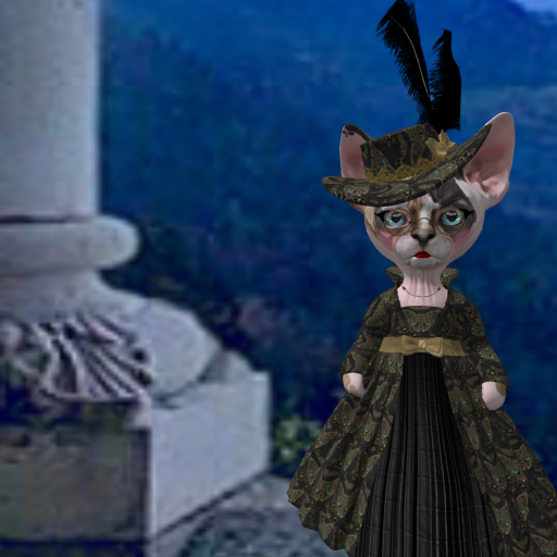 Shadowcat Bustle Ruffle Blk Cat Outfit 