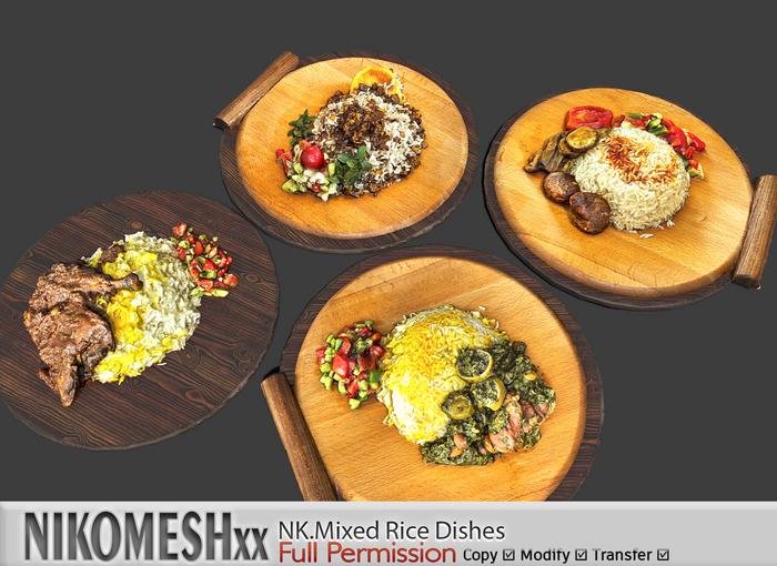 ::NIKOMESH::Full Permission NK.Mixed Rice Dishes