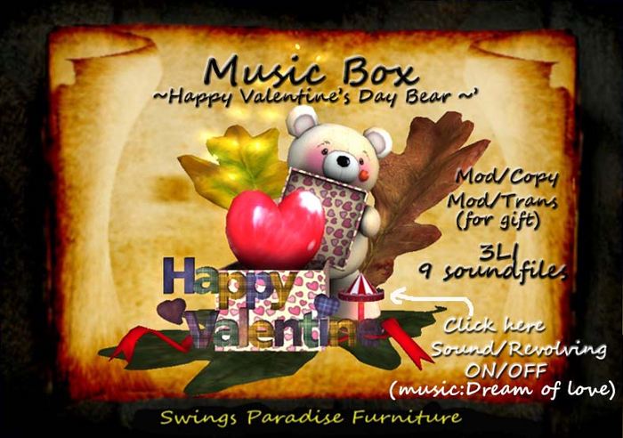 Music Box ~Happy Valentine's Day Bear~