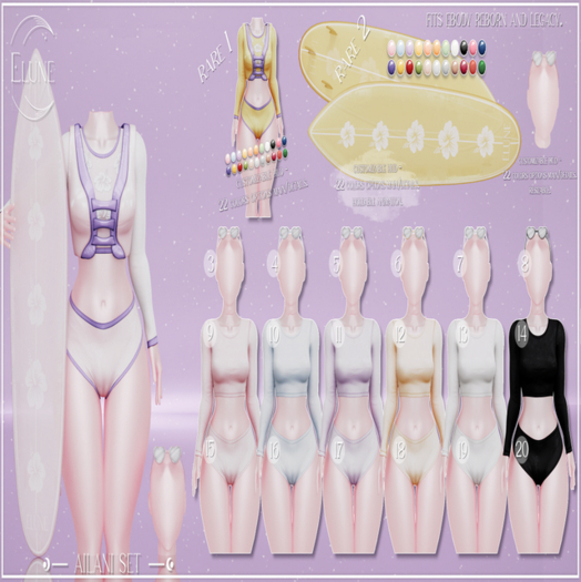 1. Elune. Ailani Set (Ebody Reborn) - RARE