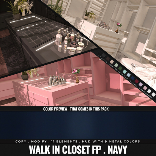 [BL] Walk in closet // set navy . FATPACK