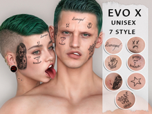 .:Jen'aam:.Joker Tattoo-Unisex-Evox